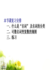 初三英语名词专项复习