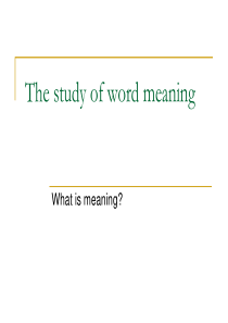 英语词汇学charpter6-2-The-study-of-word-meaning-ppt