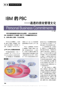 IBM的PBC-通透的绩效管理文化-旭东