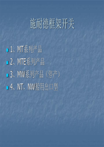 施耐德低压配电产品——框架开关培训2009(ppt文件)