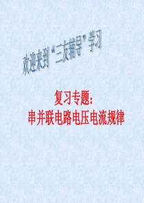 串并联电路电流电压规律