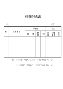 干部考察个别谈话表