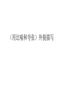 五步法：(用比喻和夸张)外貌描写