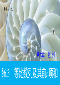 2016届《步步高》高考数学大一轮总复习(人教新课标,文科)配套课件 6.3  等比数列及其前n项和