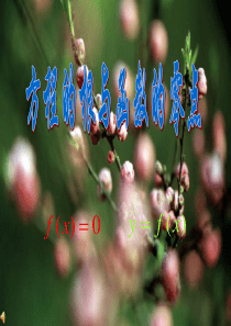 高一数学方程的根与函数的零点课件 新课标 人教A版