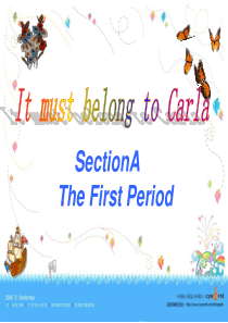 公开课UNIT8 It must belong to Carla  Section A1