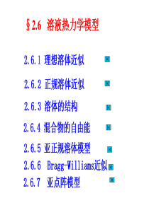 §2.6溶液热力学模型