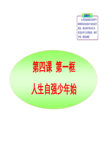 2012年政治人教版七年级下册课件： 第四课第一框  人生自强少年始