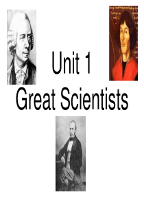 必修5 unit 1 great scientists