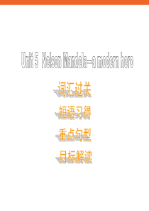 英语优质课件：Unit5 Nelson Mandela-a modern hero- 单元复习