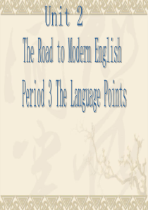 人教版必修一Unit2 English around the World-language poin