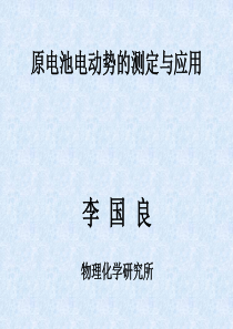 电池电动势的测定概要