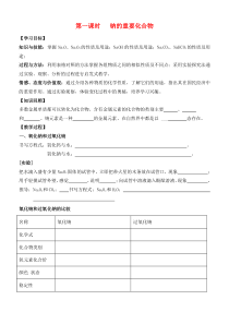 高中化学第三章第二节几种重要的金属化合物学案必修1