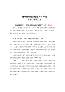 建筑防火规范2018年版学习汇总