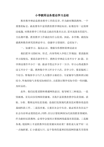 小学教师业务理论学习总结