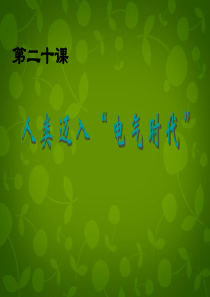 山东省高密市立新中学九年级历史上册 第20课《人类进入电气时代》课件 新人教版