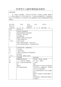 痉挛型脑瘫康复临床路径