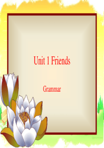 江苏新教材译林牛津英语八年级上 Unit1 Friends Grammar