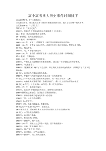 高中高考重大重点历史事件时间顺序.资料