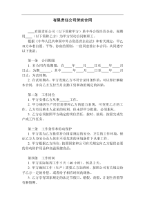 有限责任公司劳动合同(1)