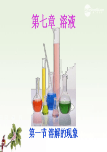 九年级化学 粤教版7.1 《溶解现象》课件