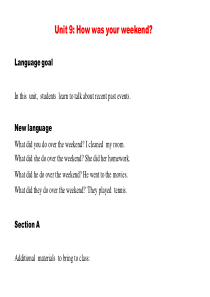 how was your weekend教案