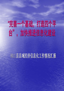 柳江县县域经济信息化工作情况汇报