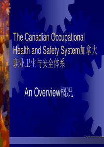 CanadianHSLegislationAPrimer加拿大职业卫生与安全体系