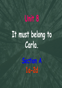 2016届人教版九年级英语课件、同步导练：Unit 8 Section A 1a-2d