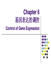 分子生物学Chapter 6 基因表达的调控