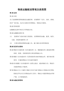 物流运输配送管理及流程图