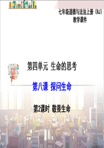敬畏生命 课件 初中政治课件 七年级道德与法治课件