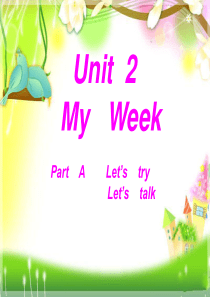 Unit2 My week A Lets talk