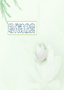 现代诗赏析