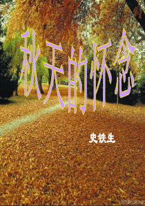 2.秋天的怀念PPT