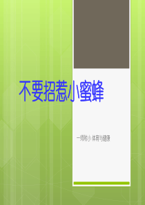 第六课不要招惹小蜜蜂