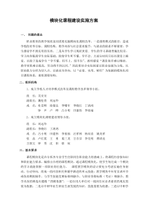 职业中专模块化课程体系建设方案