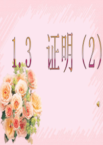 新浙教版1.3 证明(2)概要