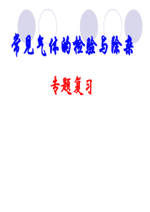 初中化学《常见气体的检验与除杂》专题复习