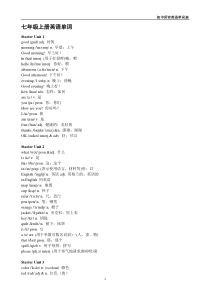 人教版初中所有英语单词表(按年级)