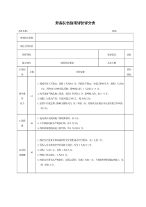 劳务队伍信用评价评分表