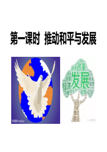 人教统编版九年级下册道德与法治2.1推动和平与发展课件