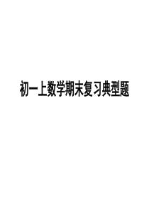 初一数学期末复习典型题答案