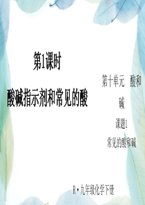 人教版九年级化学下册第1课时-酸碱指示剂和常见的酸