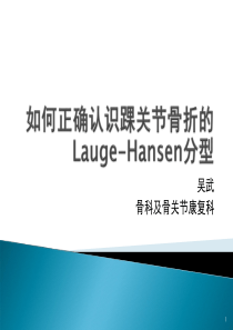 如何正确认识踝关节骨折的Lauge-Hansen分型PPT参考幻灯片