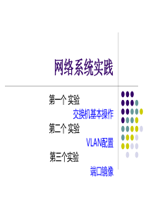 网络系统实践-交换机配置课件