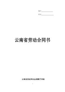 云南省劳动合同标准范本