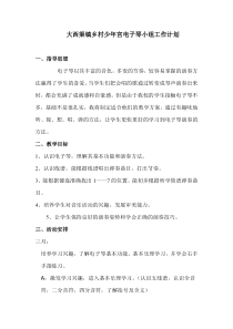 电子琴兴趣小组工作计划