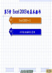 第5章 Excel 2003的基本操作