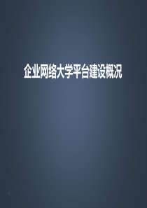 企业网络大学平台建设概况(网络版)